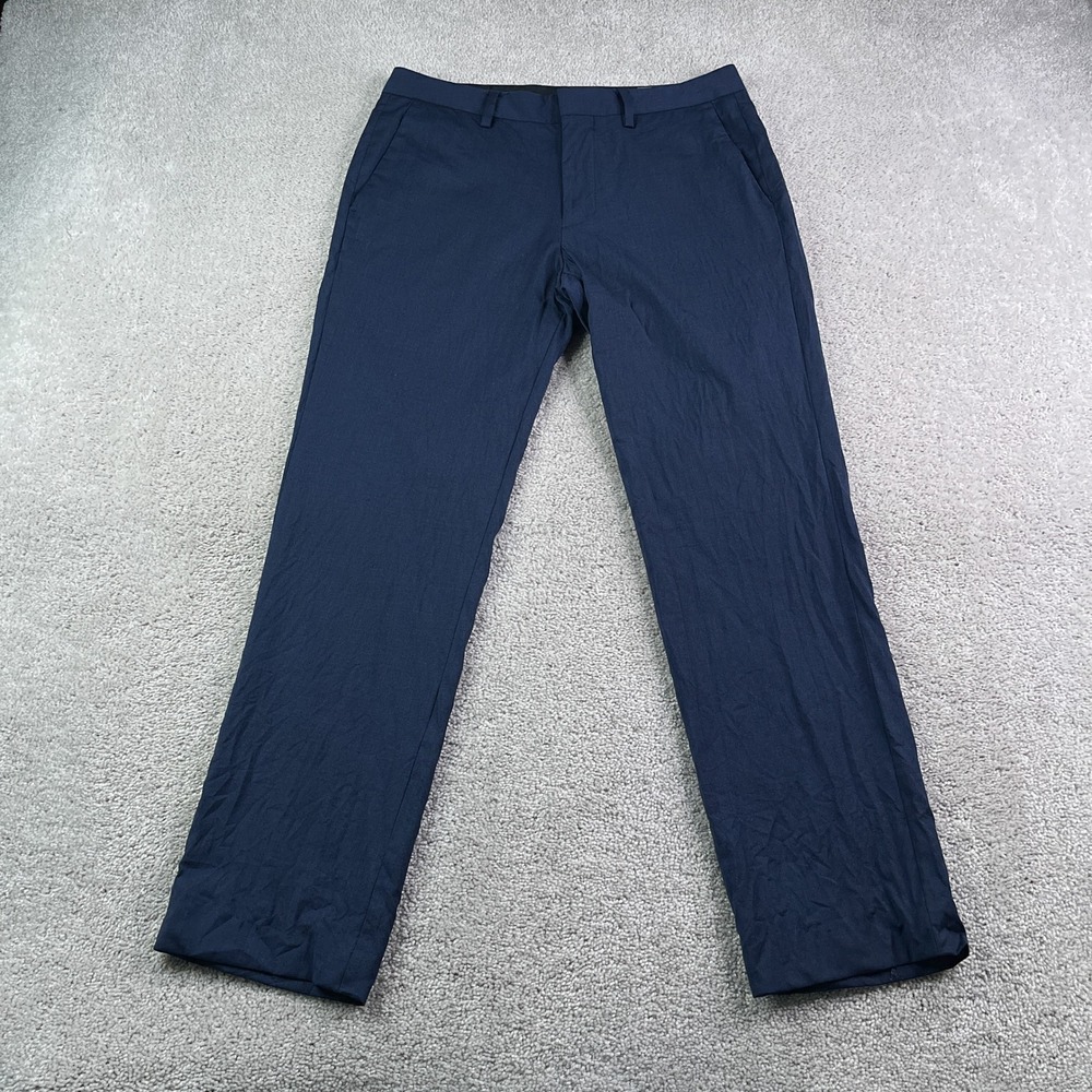 Bonobos Pants Men 31x29 Blue Slim Fit Wool Blend Stretch Trouser Slacks Business